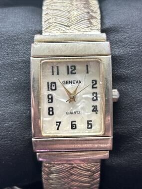 Geneva Gold Tone Women’s Cuff Watch